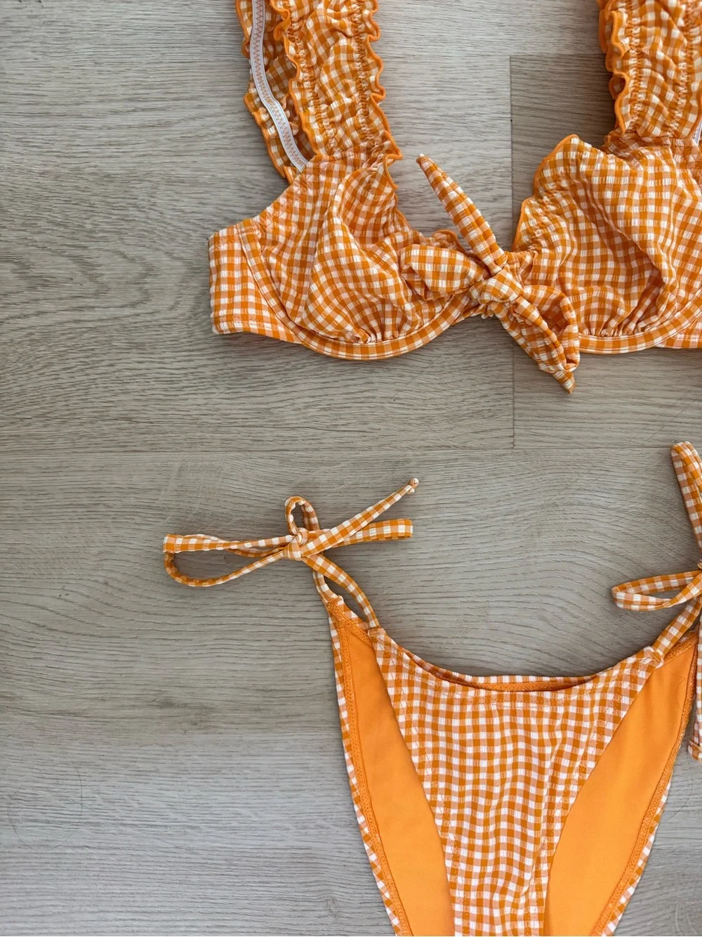 Orange Gingham Bikini